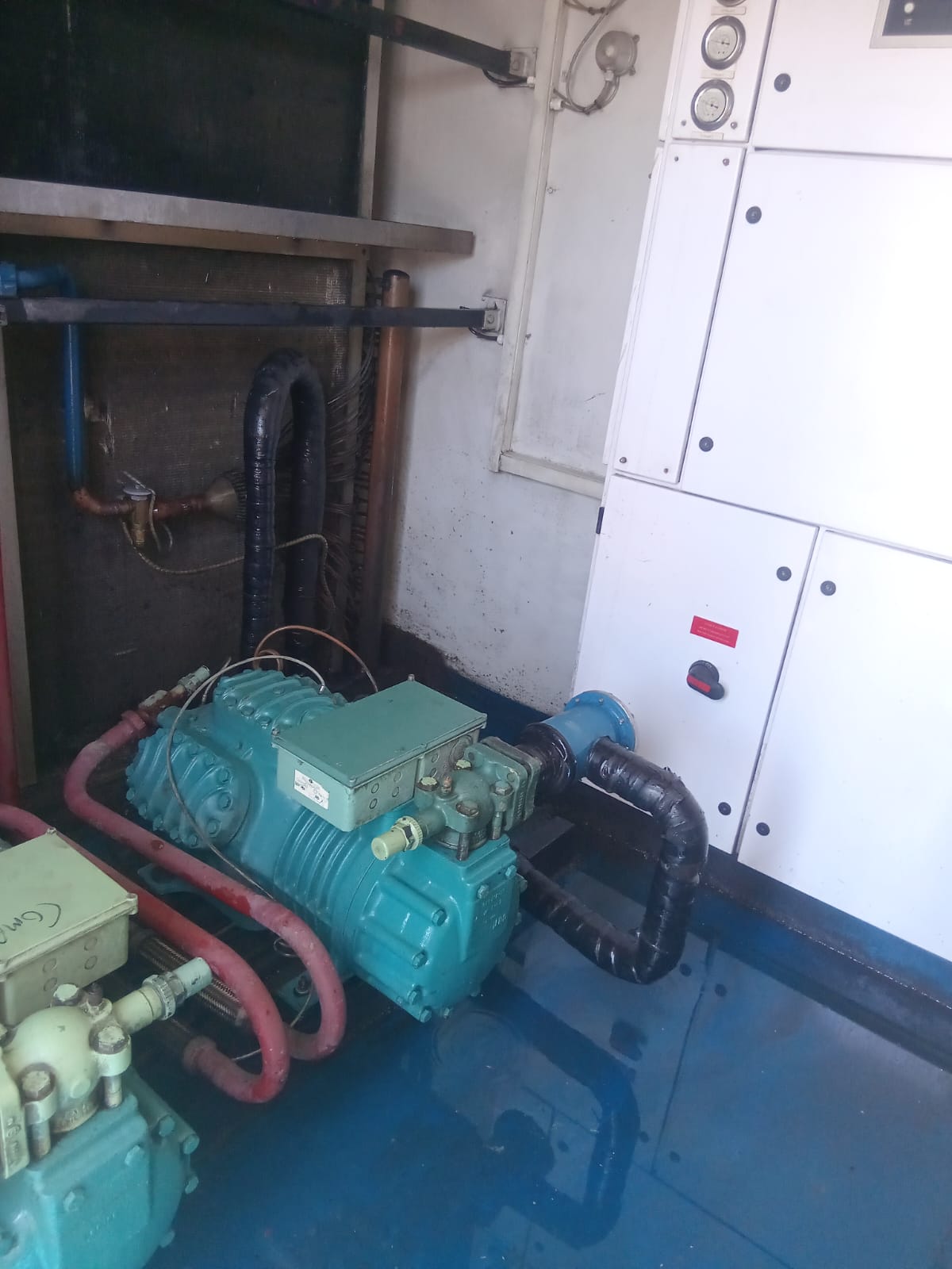Plant room — compressor & condenser pipework
