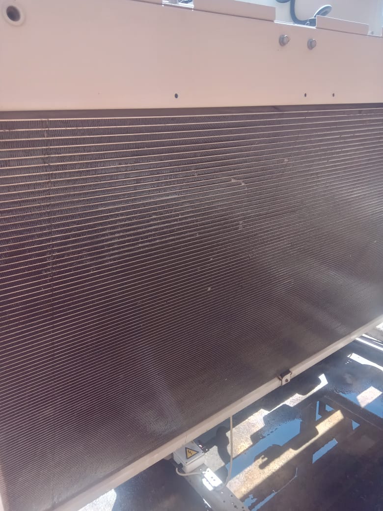Close-up of cleaned fin-pack — heat-transfer recovered